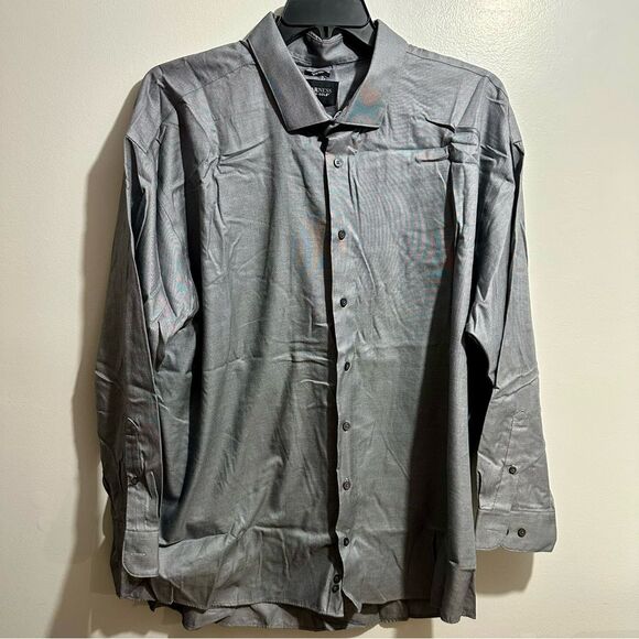 Kenneth Cole Gray Casual Button Down Shirt (635) - Picture 1 of 4